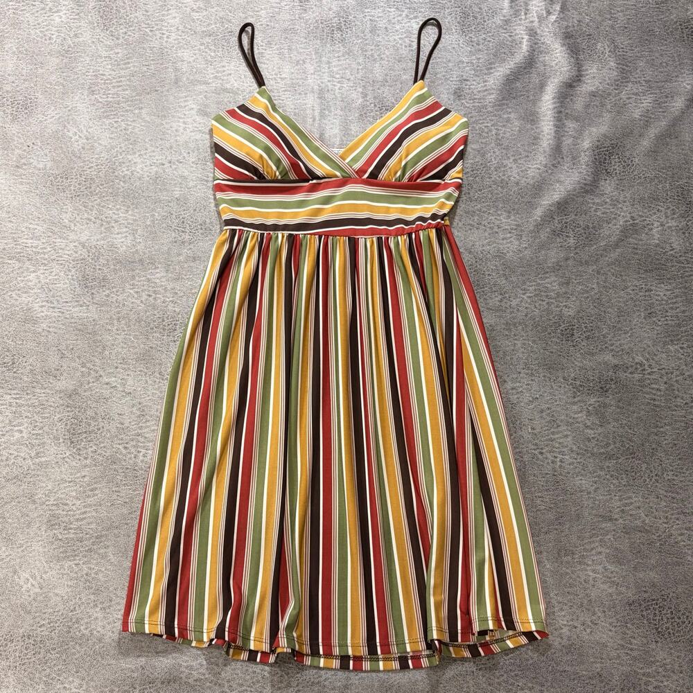 Y2k Body Central Striped Babydoll Mini Dress